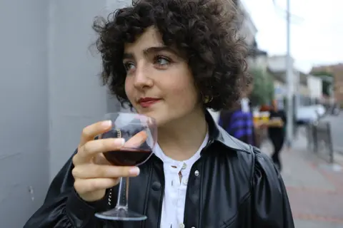 Sophie Wedgwood/BBC Gilda Bruno enjoys an evening out