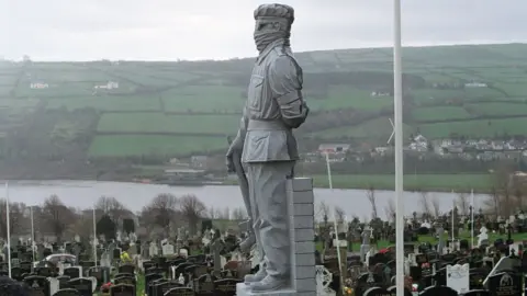 Getty Images Memorial of the Irish National Liberation Army in Derry cemetery