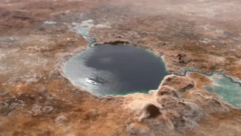 NASA/JPL-Caltech Artwork: Jezero lake