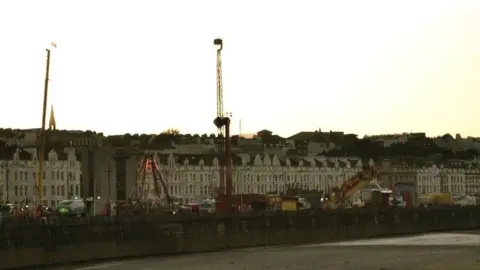 BBC Douglas Promenade with funfair