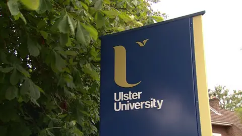 BBC A sign for Ulster University
