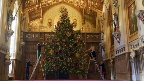 PA Media Christmas tree at Windsor Castle