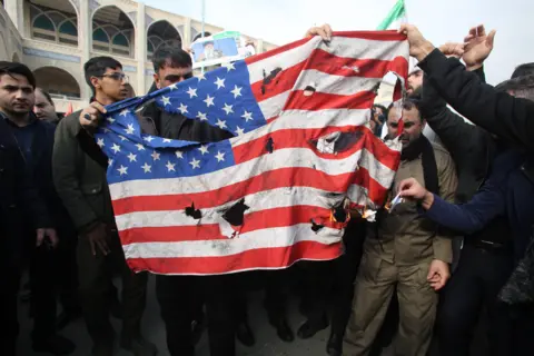 AFP Iranians in Tehran have demonstrated against General Soleimani's killing