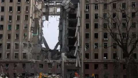 Reuters Image shows damaged building