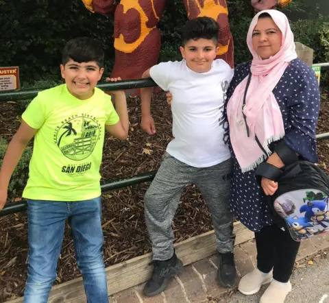 Salma with her two eldest