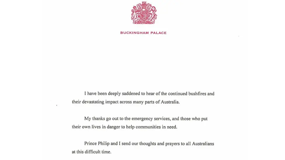 @RoyalFamily Letter from The Queen