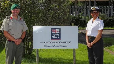Royal Navy Steve Henaghan and Peaches Golding