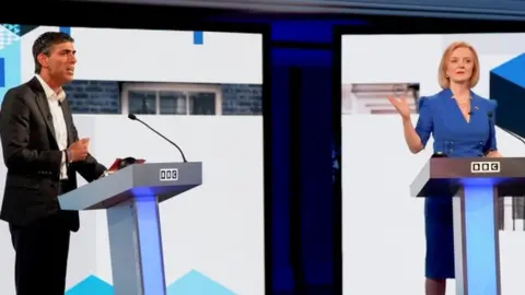 BBC Rishi Sunak and Liz Truss