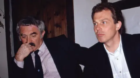 Michael Birt John Burton and Tony Blair in 1994