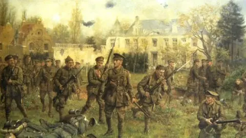 Trustees of the Mercian Regiment Museum Painting of Gheluvelt battle