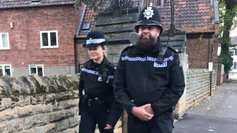 PC Hakeem Ahmed on patrol