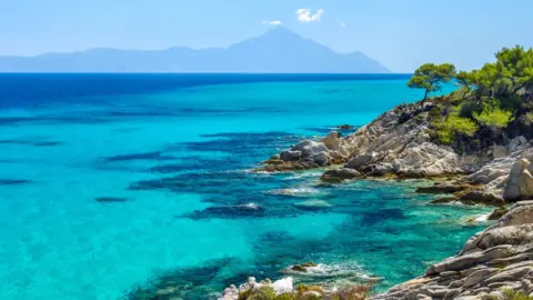 Getty Images The coastline in Halkidiki, northern Greece.