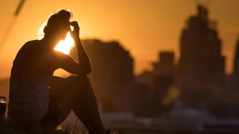 Shutterstock Woman in heatwave