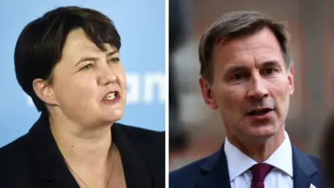 BBC Ruth Davidson and Jeremy Hunt