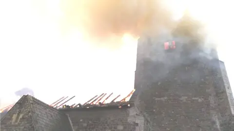 Norfolk Fire and Rescue Service Wimbotsham church on fire