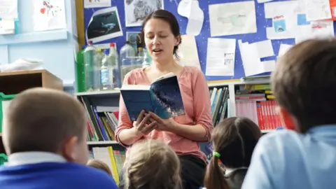 Getty Images Teacher reading to children (stock image)