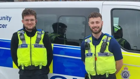 Cheshire Police PCSOs Jack Wilkinson and Callum Moore