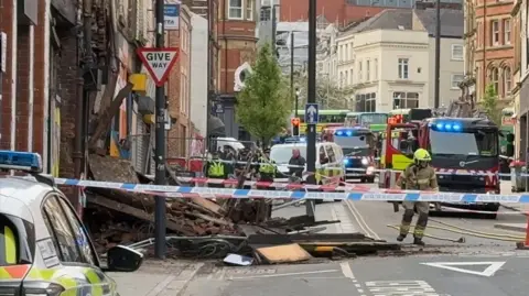 A building collapsed in Leeds