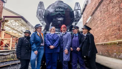 PA Media All female crew on Flying Scotsman