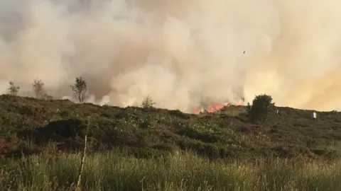 BBC Gorse fire at Carmel, Gwynedd