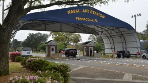 Reuters The main gate at Naval Air Station Pensacola, Florida. File photo