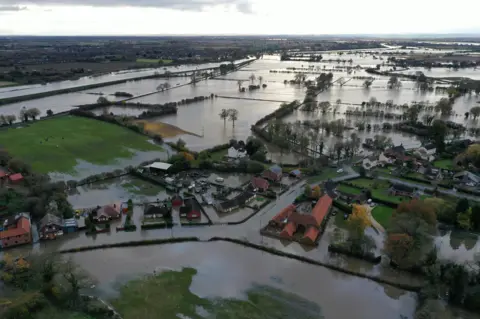 Getty Images Fishlake still partially submerged on 12 November