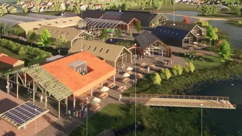 Glynchbrook Plans for a new village (artist's impression)