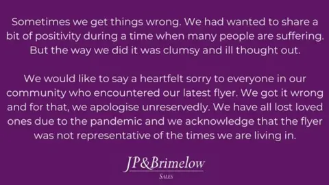 JP & Brimelow JP & Brimelow apology