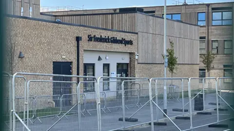 Steve Hubbard/BBC External picture of sports hall building