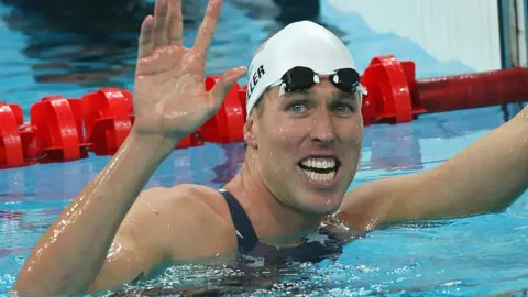 AFP US swimmer Klete Keller smiles after winning the men's 4 x 200m freestyle relay swimming heat at the National Aquatics Center in the 2008 Beijing Olympic Games on August 12, 2008.