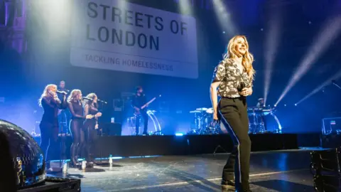 Getty Images Ellie Goulding performed at the Royal Albert Hall in aid of Streets of London in 2017