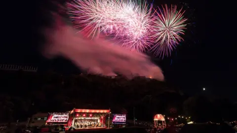 Getty Images Fireworks over Edinburgh Castle marking the end of the 70th Edinburgh Festival during the annual closing concert at Princes Street Gardens on August 28, 2017