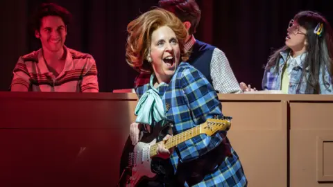 Marc Brenner Mel Giedroyc (as Julia Bland) in Starter For Ten at Bristol Old Vic