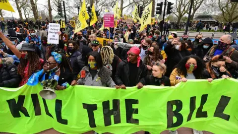 PA Media Protests in London