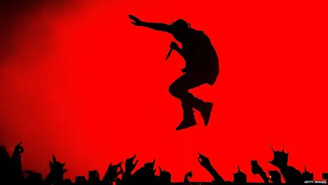Getty Images Kanye West on tour