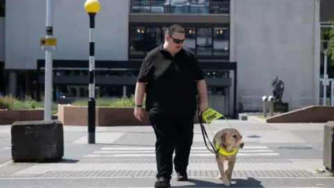 Getty Images A visually impaired person with their guide dog