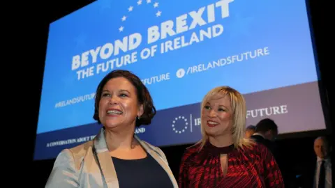 PA Sinn Féin president Mary Lou McDonald and vice-president Michelle O'Neill