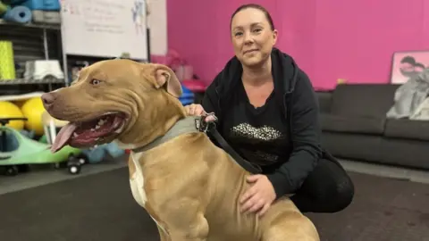 Nicola Haseler/BBC Laura Molloy and Bruce