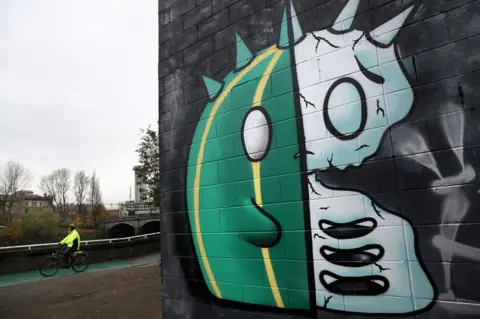 PA Media Covid graffiti