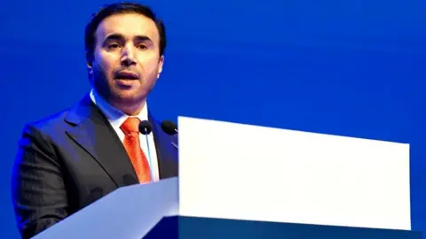 Reuters Interpol's newly-elected president, General Ahmed Nasser al-Raisi, addresses the General Assembly in Istanbul, Turkey (25 November 2021)