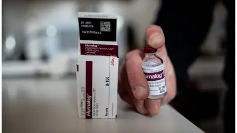 BBC Vial of Humalog insulin and packaging