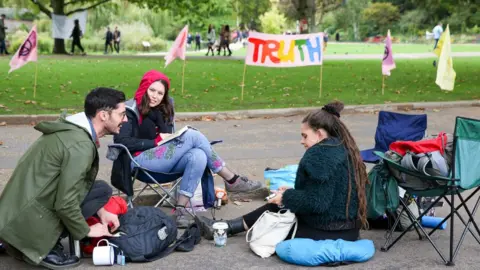 Getty Images Extinction Rebellion protestors in London