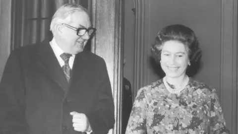 Getty Images James Callaghan and the Queen