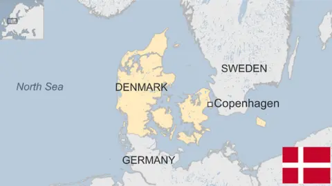 map of Denmark