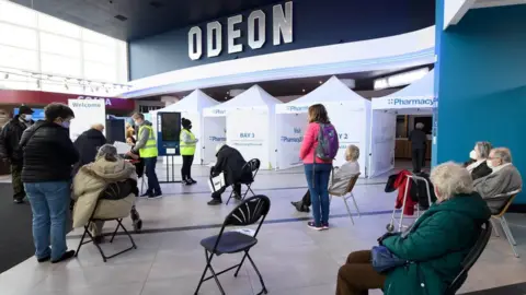 PA Media Vaccine centre at Odeon, Aylesbury