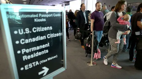 Getty Images Miami airport international arrivals queue