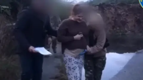 Armed Forces of Ukraine Mariana seen heavily pregnant during exchange of prisoners