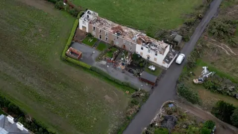 BBC Houses destroyed by the tornado in Fliquet