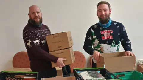 Feeding Families Volunteers Sean and Chad