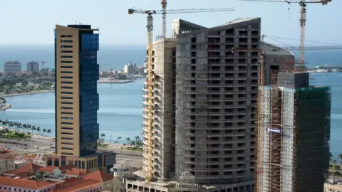 Getty Images A view of unfinished high-rise buildings in the city of Luanda on November 10, 2018, in Angola